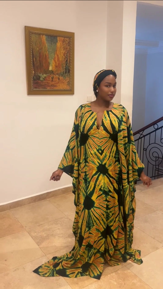 Ayeesha Dress (Yellow & Green)