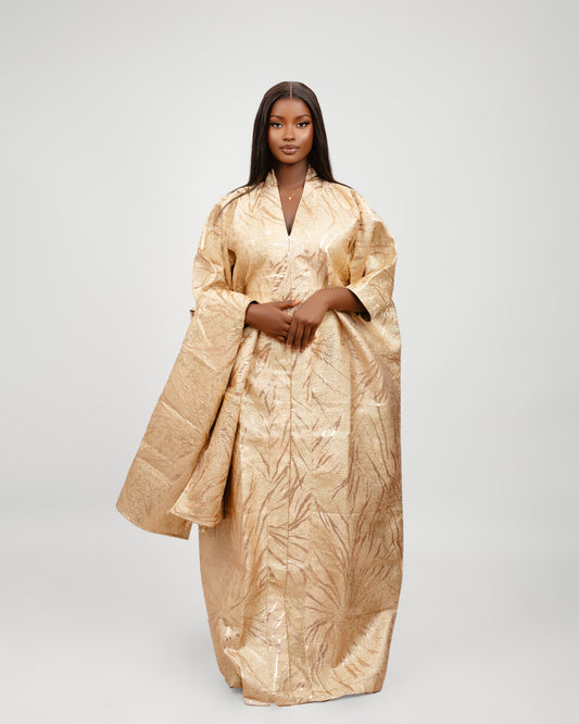 BROCADE DRESS GOLD